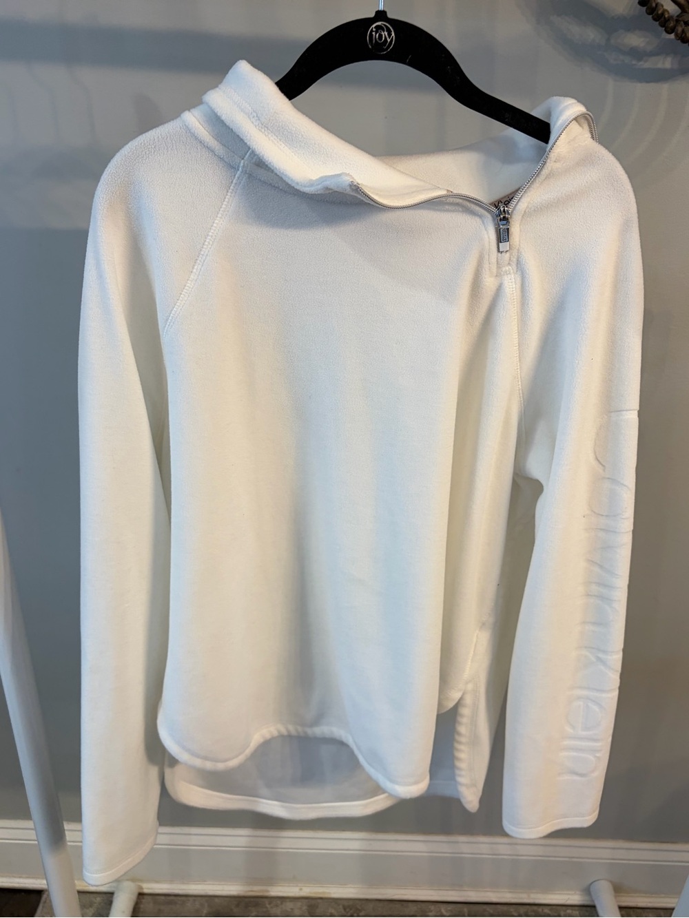 Calvin Klein performance fleece White Quarter-Zip Pullover Hoodie size XL